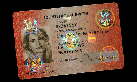 Austria ID Card protected with a KINEGRAM