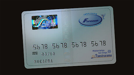 Mexico Fonacot Consumer Credit Card protected with a KINEGRAM