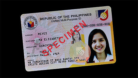Philippines Social Security Card protected wth a KINEGRAM