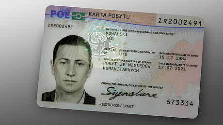 Poland Residence Permit protected wth a KINEGRAM