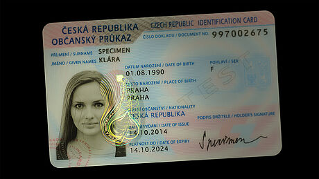 Czech Republic ID Card protected wth a KINEGRAM