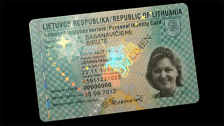Lithuania ID Card protected wth a KINEGRAM