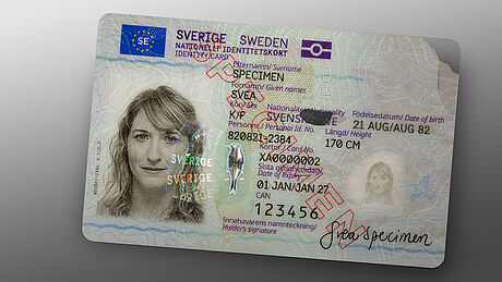 Sweden identity card with KINEGRAM