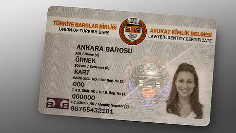 Türkiye Lawyer ID Card protected wth a KINEGRAM