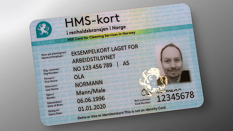 Norway HSE Card Cleaning Services protected wth a KINEGRAM