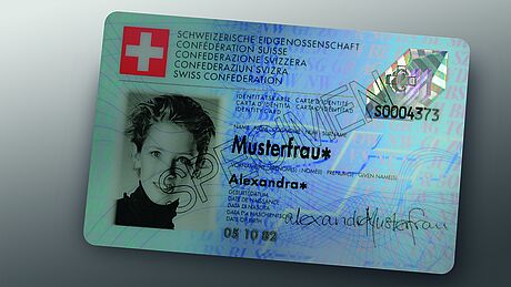 Switzerland ID Card protected wth a KINEGRAM
