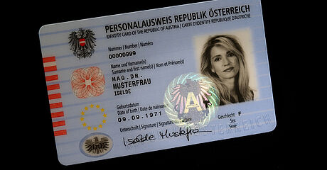 Austria ID Card protected with a KINEGRAM