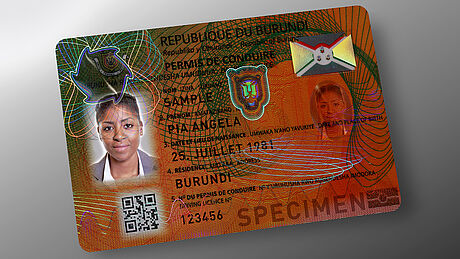 Burundi Driver's License protected wth a KINEGRAM