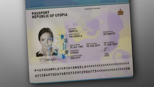 KINEGRAM for passport protection and passport authentication