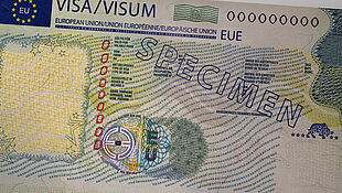 EU Visa with KINEGRAM Image of EU Visa with KINEGRAM security feature