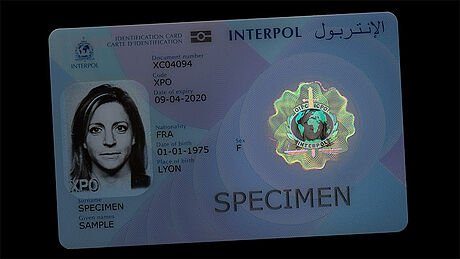 Interpol ID Card protected with a KINEGRAM