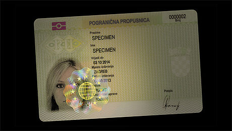 Croatia Local Border Traffic Card protected wth a KINEGRAM