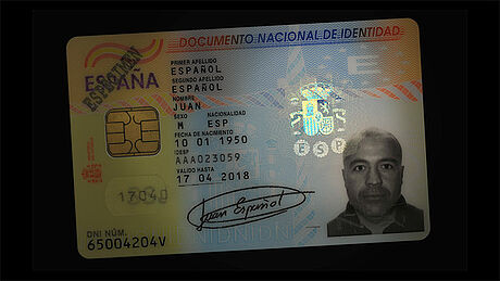 Spain ID Card protected wth a KINEGRAM