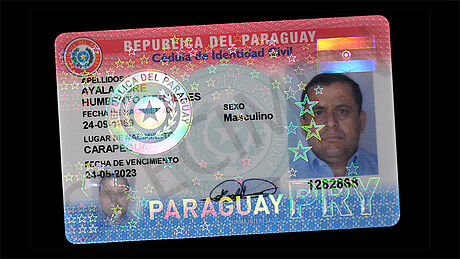 Paraguay ID Card protected wth a KINEGRAM