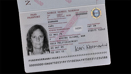 Norway Passport protected wth a KINEGRAM