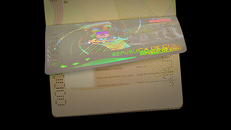 Chile Passport protected wth a KINEGRAM