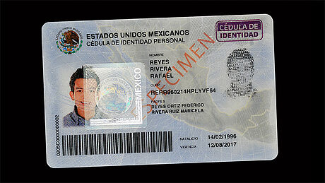Mexico ID Card protected wth a KINEGRAM