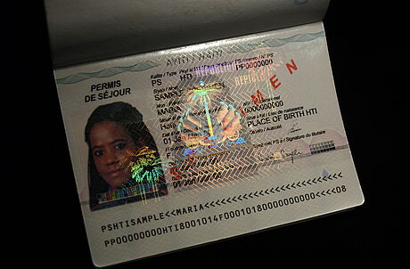 Haiti Passport protected with a KINEGRAM