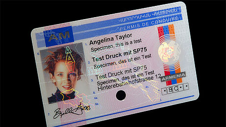 Armenia Driver's License protected with a KINEGRAM