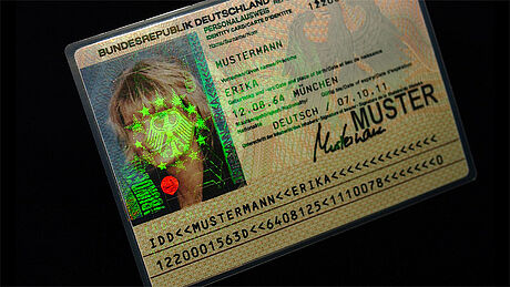 Germany ID Card protected wth a KINEGRAM