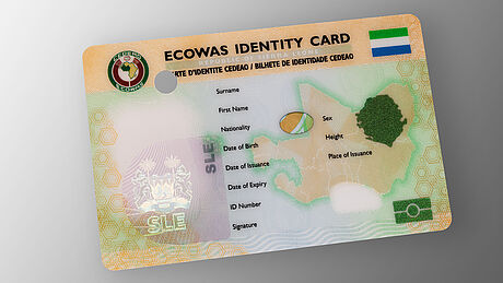 ECOWAS ID card - KINEGRAM PCI Combi with HDM
