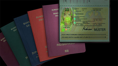 Germany Passport editions protected wth a KINEGRAM