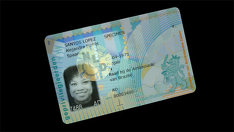 The Netherlands ID Card for Privileged Persons protected wth a KINEGRAM