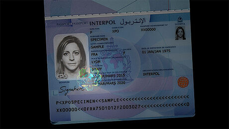 Interpol Passport protected with a KINEGRAM