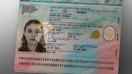Swiss passport with KINEGRAM