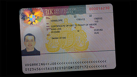 United Kingdom Certificate of Entitlement protected wth a KINEGRAM