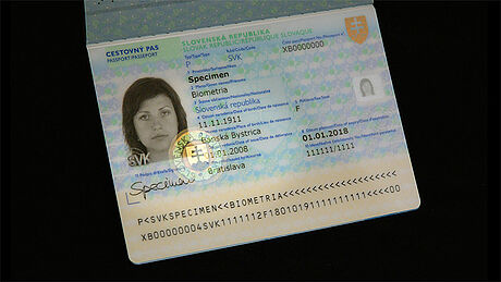 Slovakia Passport protected wth a KINEGRAM