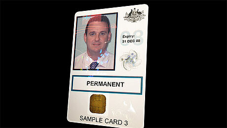 Australia Government ID Card protected with a KINEGRAM