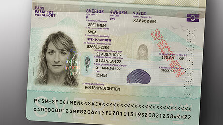 Sweden Passport 2022 with KINEGRAM