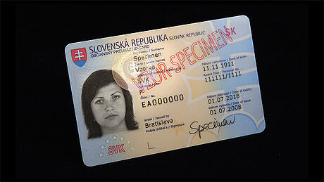 Slovakia ID Card protected wth a KINEGRAM
